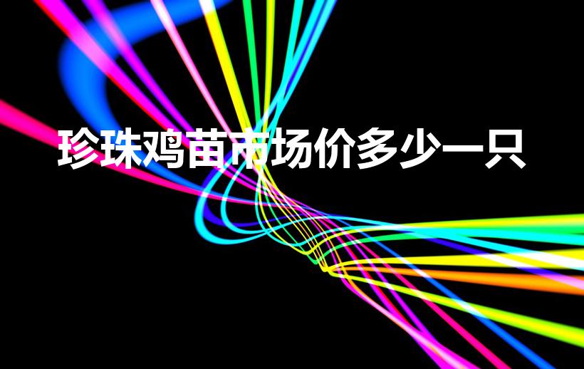 珍珠鸡苗市场价多少一只（珍珠鸡市场价多少一只）