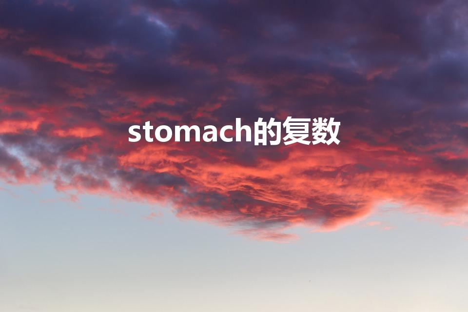 stomach的复数（stomach的复数形式是什么）