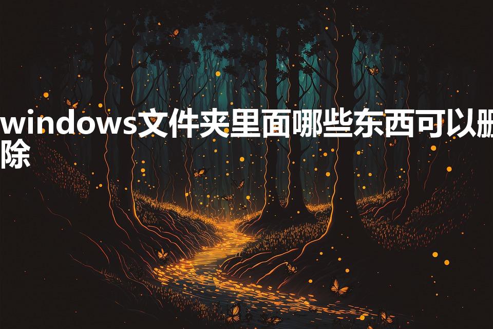 windows文件夹里面哪些东西可以删除