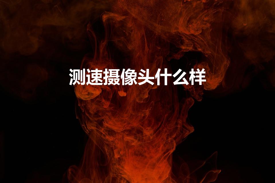 测速摄像头什么样（测速拍照是什么样的摄像头）