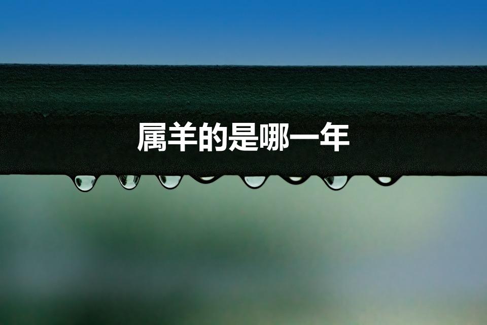 属羊的是哪一年（属羊是哪年出生,羊年都是哪年出生）