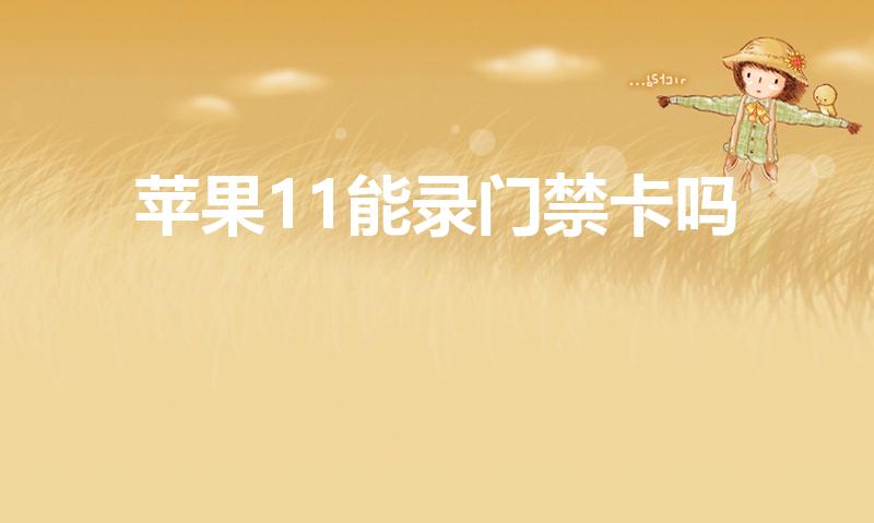 苹果11能录门禁卡吗（苹果11可以读取门禁卡吗）