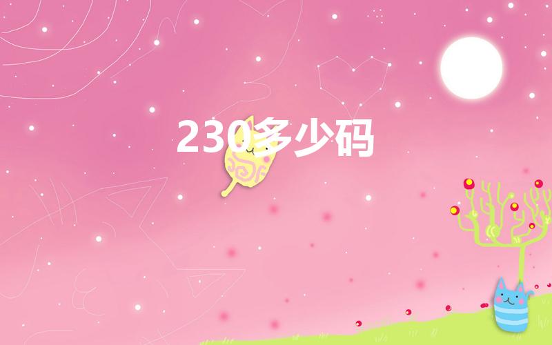 230多少码（230是多大码）