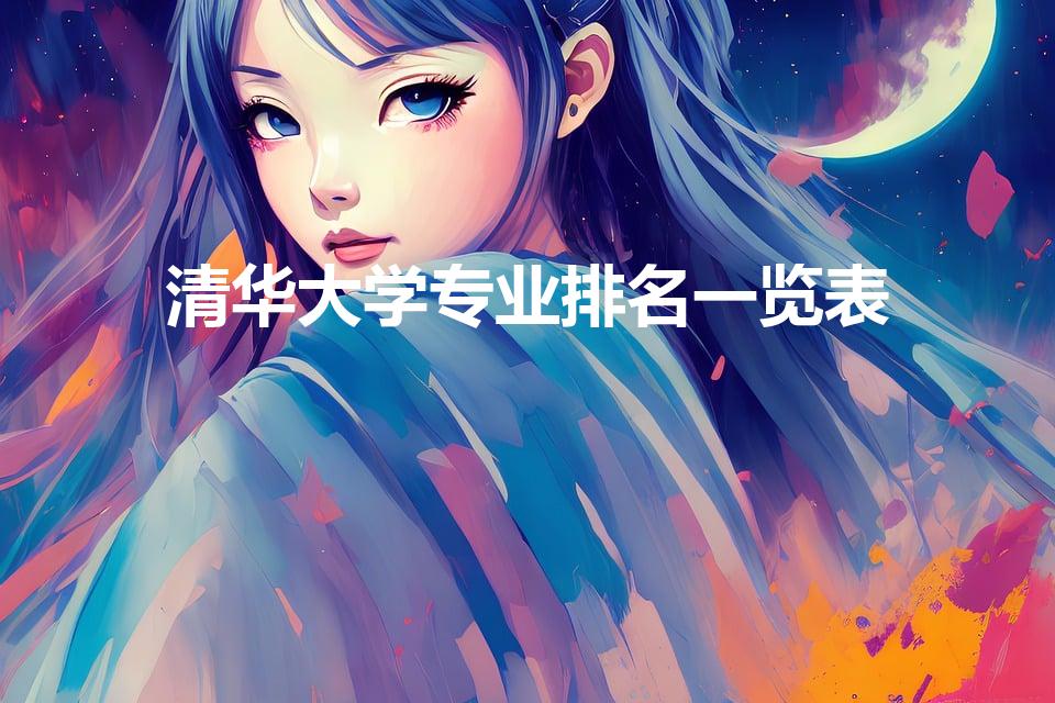 清华大学专业排名一览表（清华大学王牌专业排名）