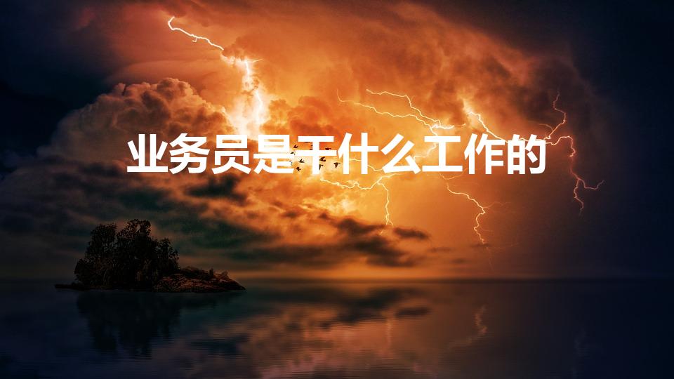 业务员是干什么工作的（业务员是干什么的）
