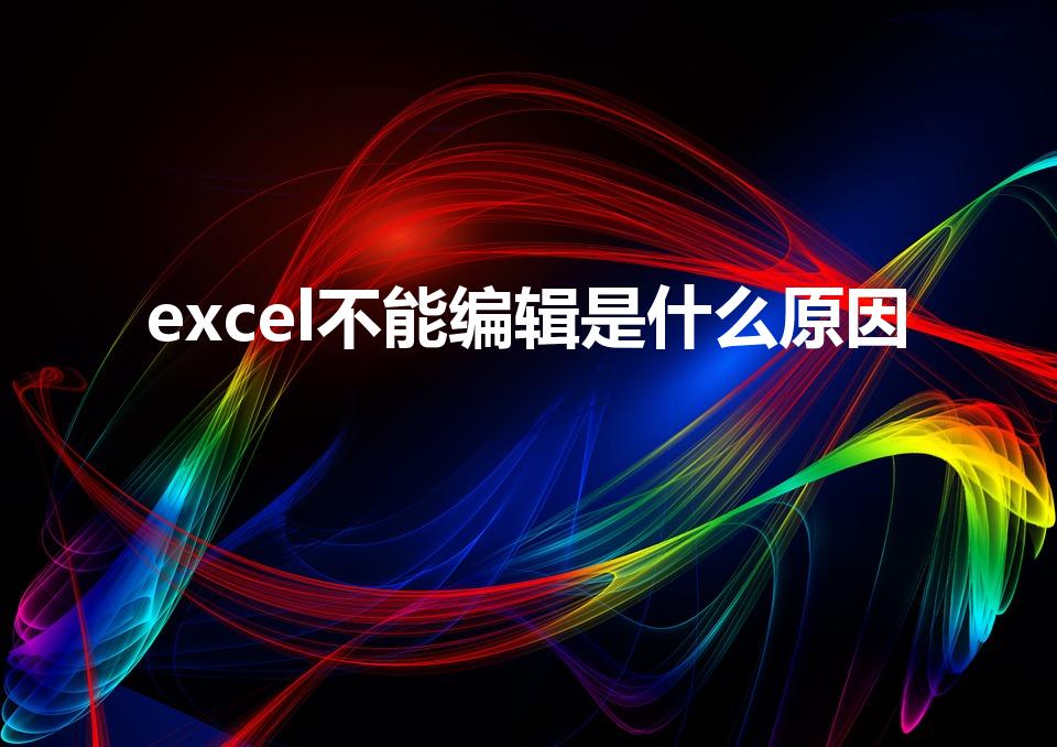excel不能编辑是什么原因