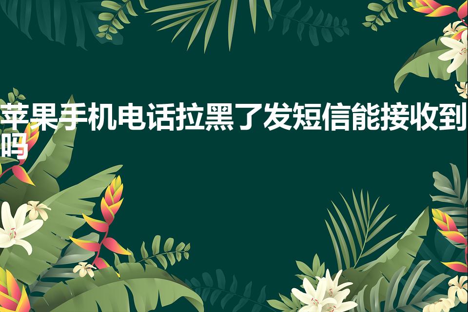 苹果手机电话拉黑了发短信能接收到吗