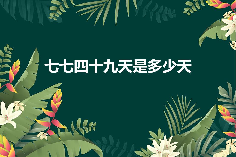 七七四十九天是多少天（人去世七七四十九天怎么算）