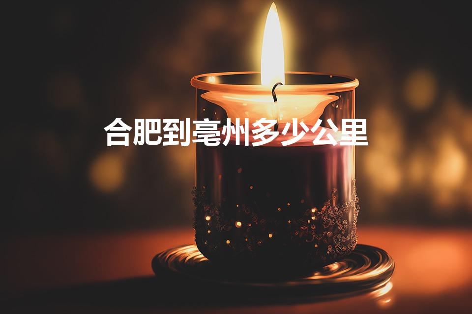 合肥到亳州多少公里（亳州到合肥有多少公里）