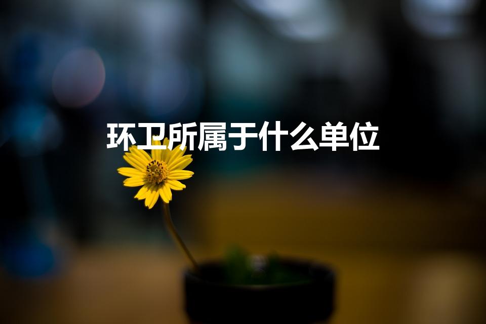 环卫所属于什么单位（环卫处属于哪个部门管）