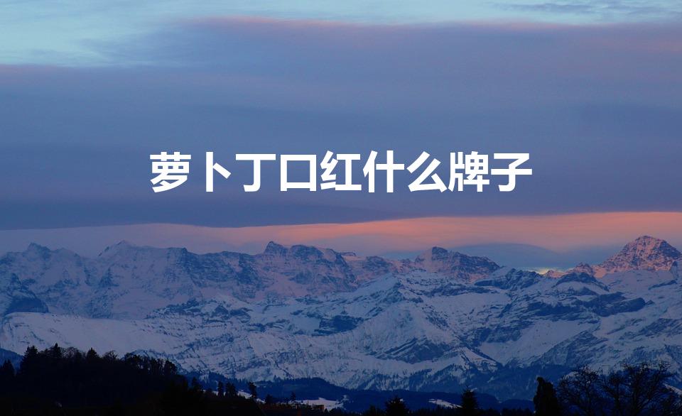 萝卜丁口红什么牌子（萝卜丁是什么牌子）