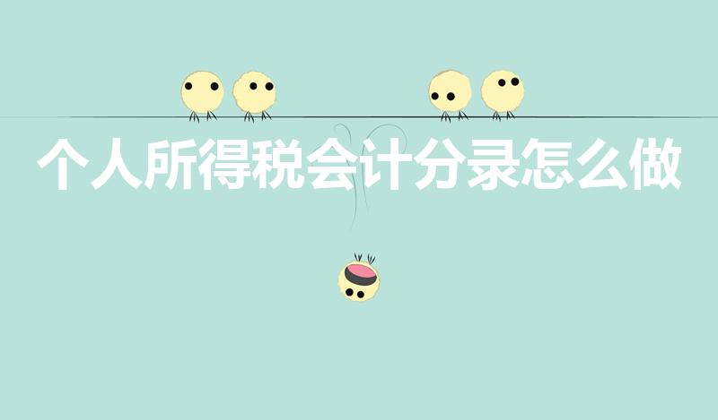 个人所得税会计分录怎么做（个人所得税的会计分录怎么写）