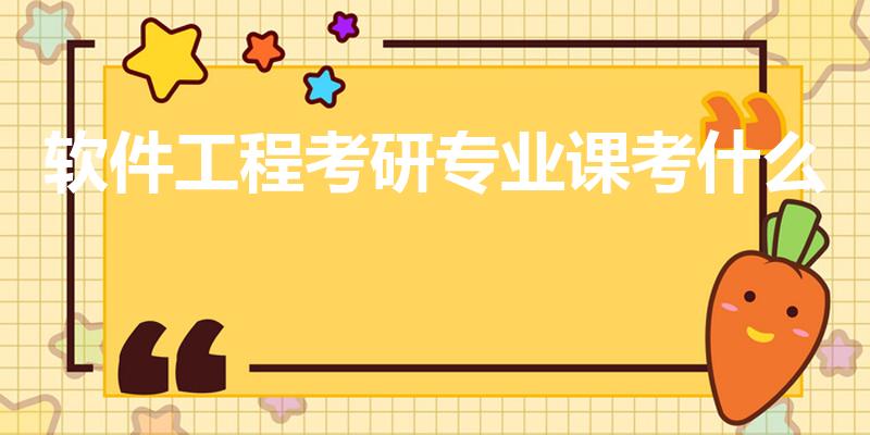 软件工程考研专业课考什么（软件工程考研科目）