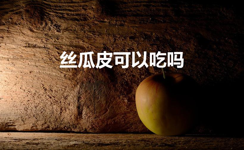 丝瓜皮可以吃吗（丝瓜皮能吃吗）