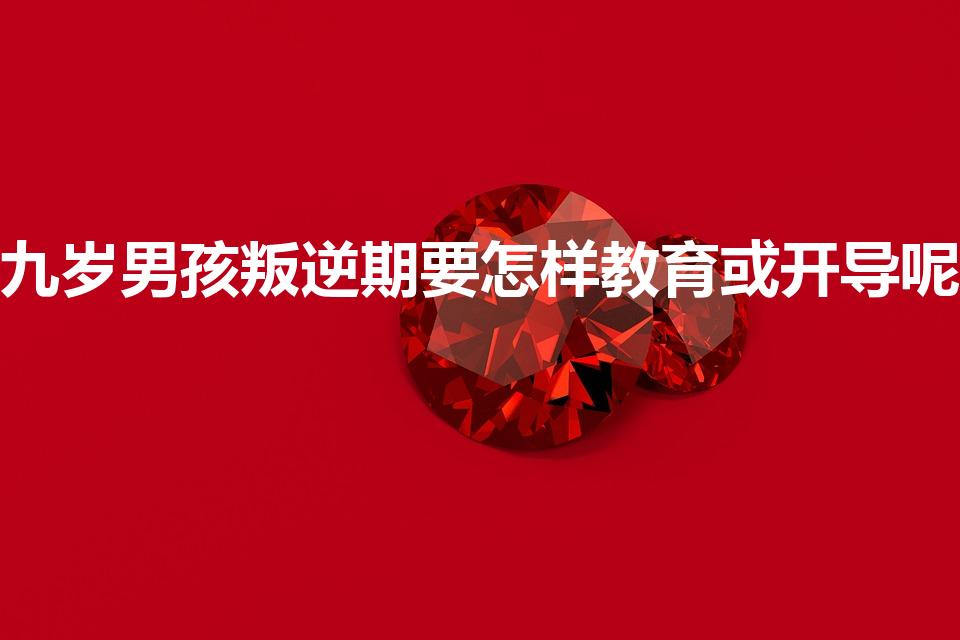 九岁男孩叛逆期要怎样教育或开导呢