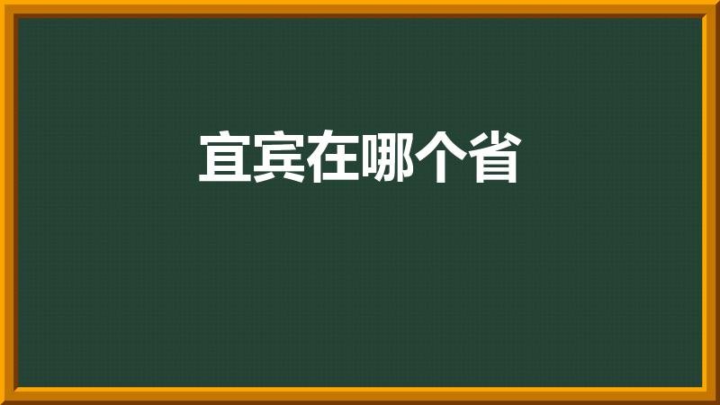 宜宾在哪个省（宜宾市是哪个省的城市）