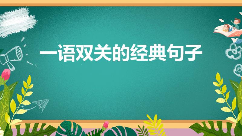 一语双关的经典句子（一语双关的句子和理解有哪些）