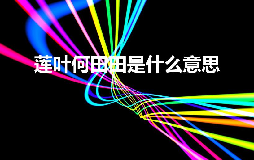 莲叶何田田是什么意思（莲叶何田田什么意思）