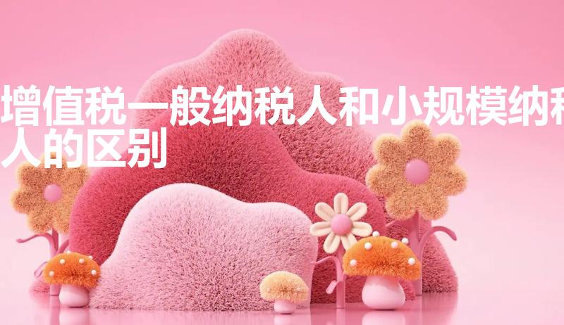 增值税一般纳税人和小规模纳税人的区别