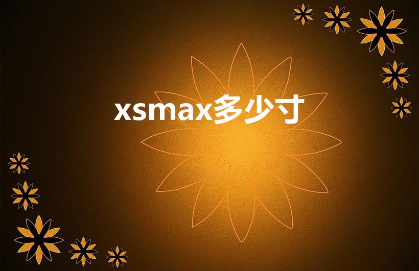 xsmax多少寸（iphone xs max尺寸）