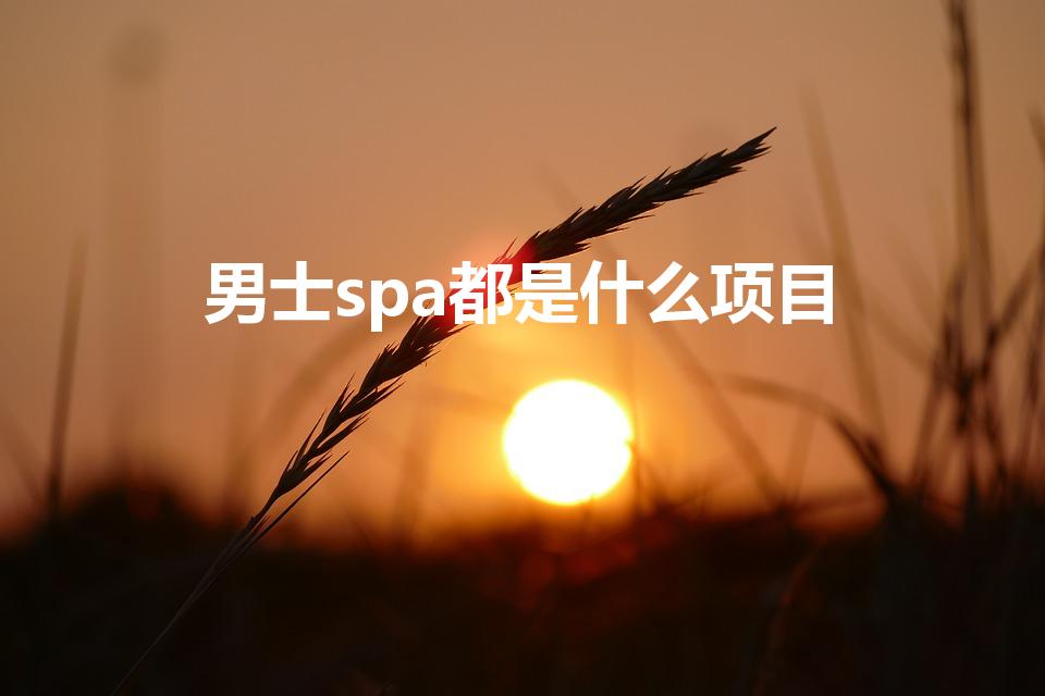 男士spa都是什么项目（男士spa一般包含什么项目）