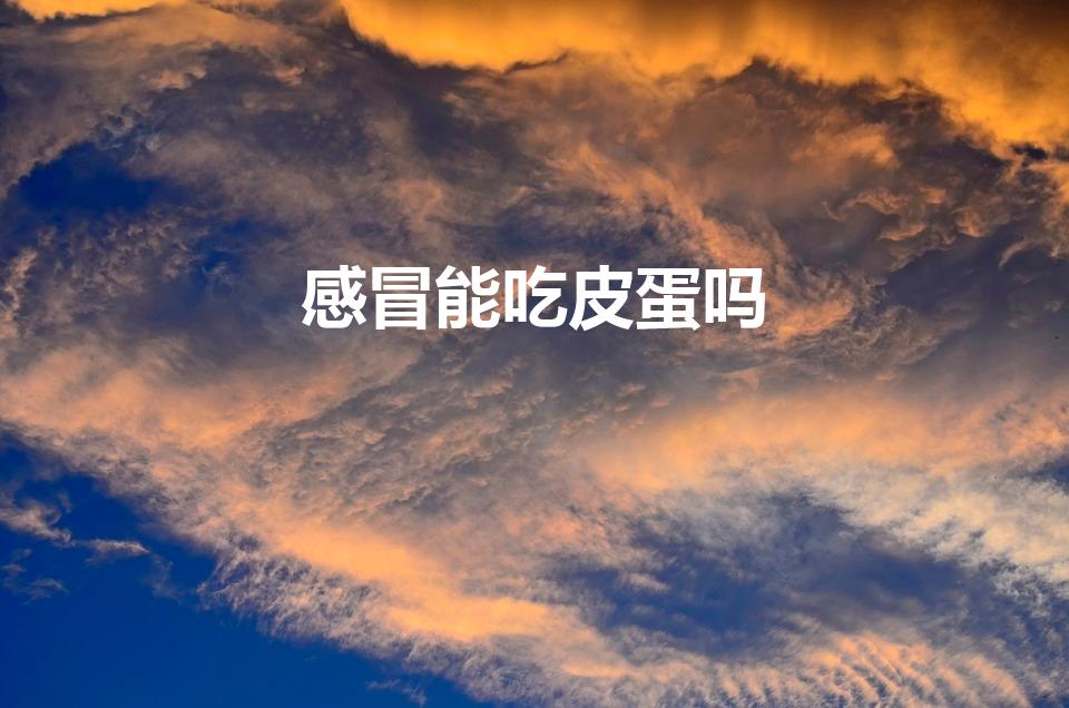 感冒能吃皮蛋吗（发烧可以吃皮蛋吗）