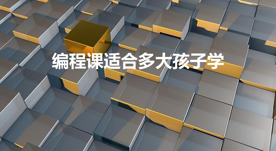 编程课适合多大孩子学（儿童学编程的最佳年龄）