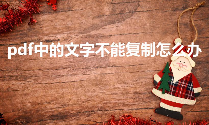 pdf中的文字不能复制怎么办（pdf的文字怎么复制出来）