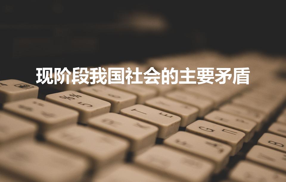 现阶段我国社会的主要矛盾（现在我国的主要矛盾）