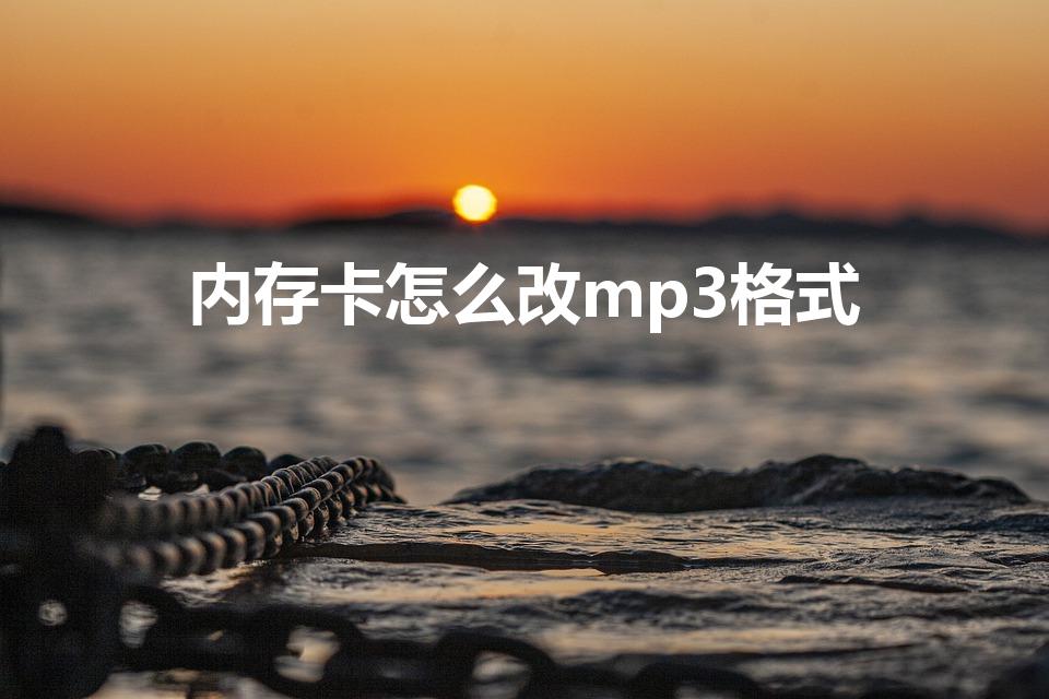 内存卡怎么改mp3格式（mp3的内存卡怎么格式化）