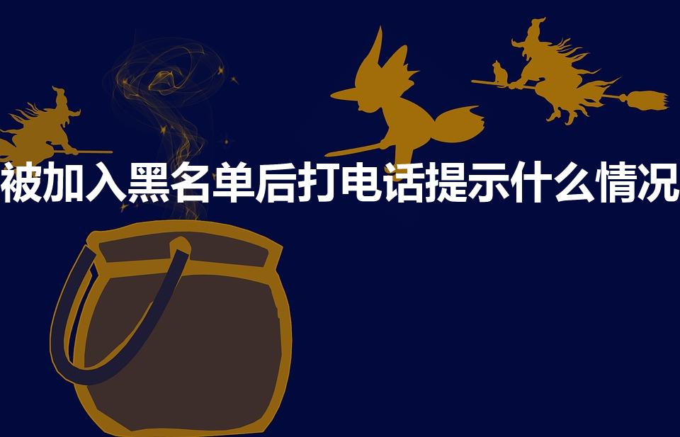 被加入黑名单后打电话提示什么情况