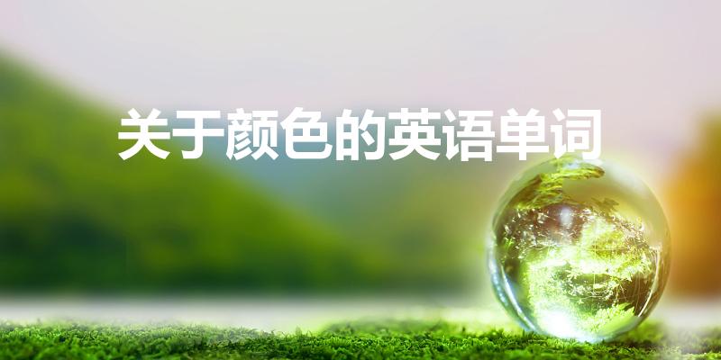 关于颜色的英语单词（颜色的英语单词有哪些）