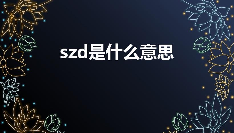 szd是什么意思（szd什么意思）