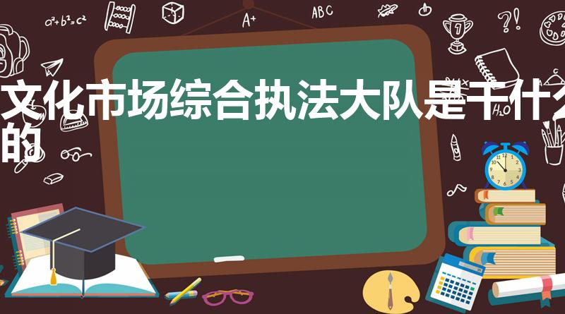 文化市场综合执法大队是干什么的