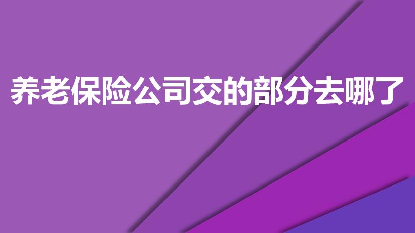养老保险公司交的部分去哪了（养老保险交的钱去哪里了）