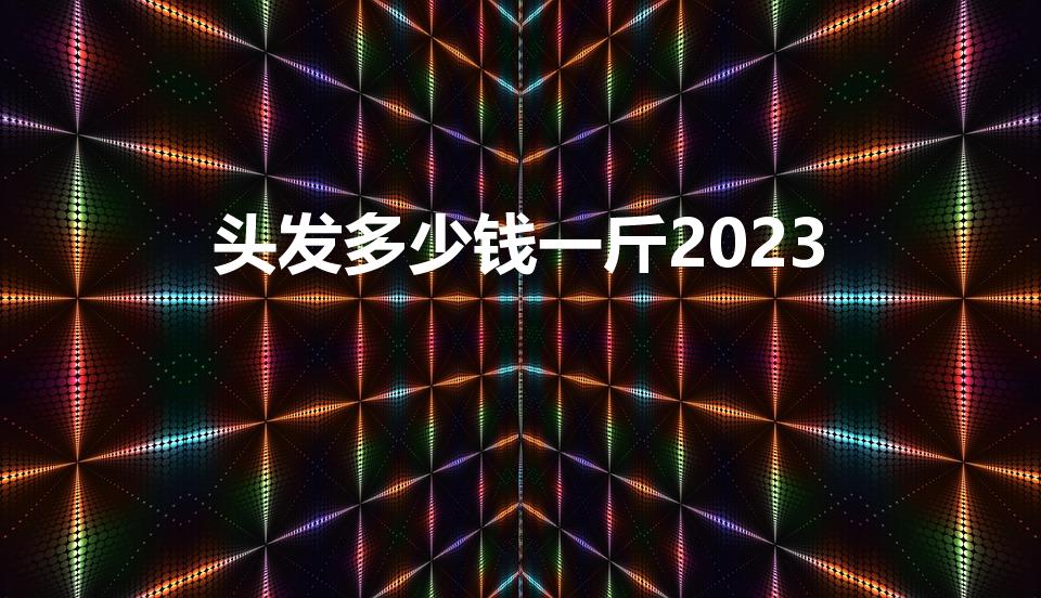 头发多少钱一斤2023（现在的头发多少钱一斤）