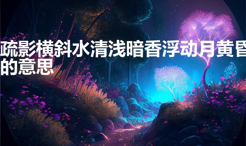 疏影横斜水清浅暗香浮动月黄昏的意思