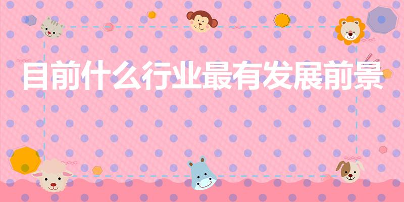 目前什么行业最有发展前景（当下什么行业最有前景）