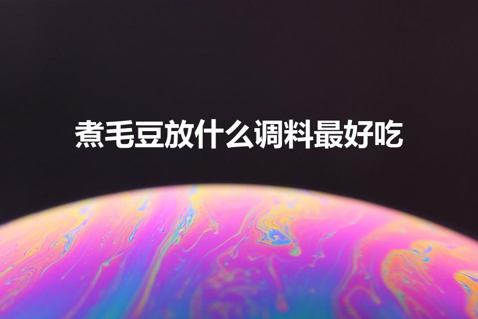 煮毛豆放什么调料最好吃（煮毛豆放什么调料 煮毛豆的做法）