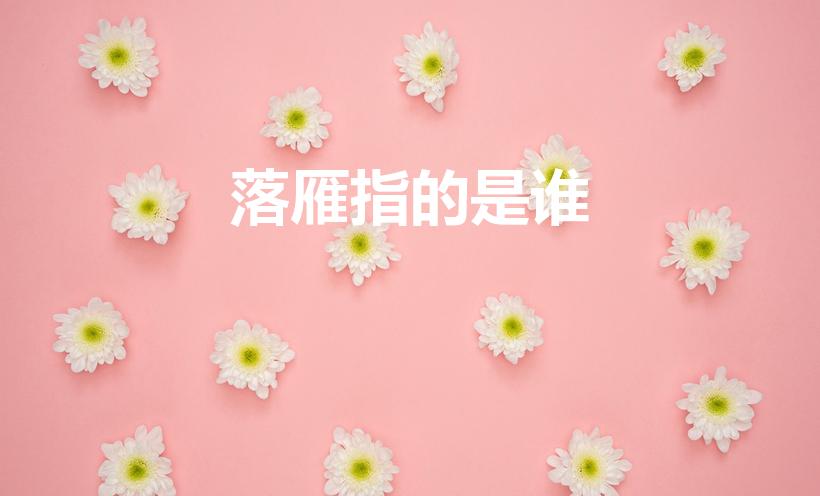 落雁指的是谁（想知道落雁指的是谁）