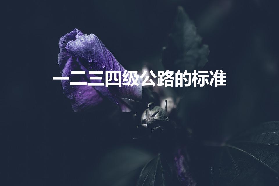 一二三四级公路的标准（公路等级划分标准）