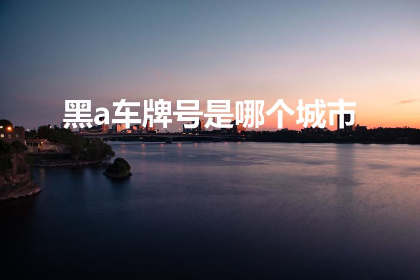 黑a车牌号是哪个城市(黑A是哪里的车牌)