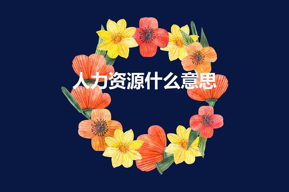 人力资源什么意思（人力资源是什么意思）