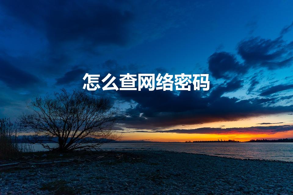 怎么查网络密码(怎样查看自己电脑的网络连接密码)