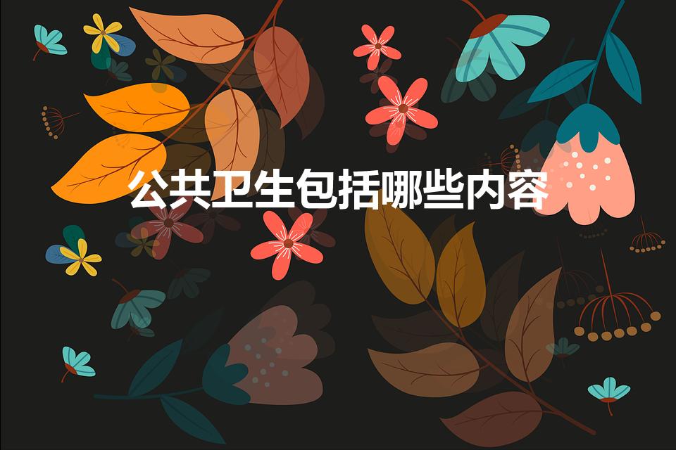 公共卫生包括哪些内容（公共卫生工作包括哪些具体方面）