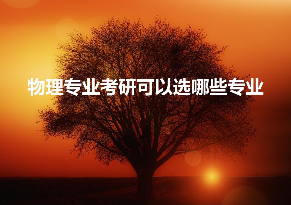 物理专业考研可以选哪些专业（物理专业考研可转那些专业）