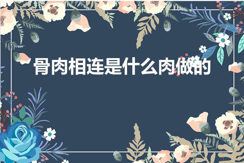 骨肉相连是什么肉做的（烧烤骨肉相连是什么）