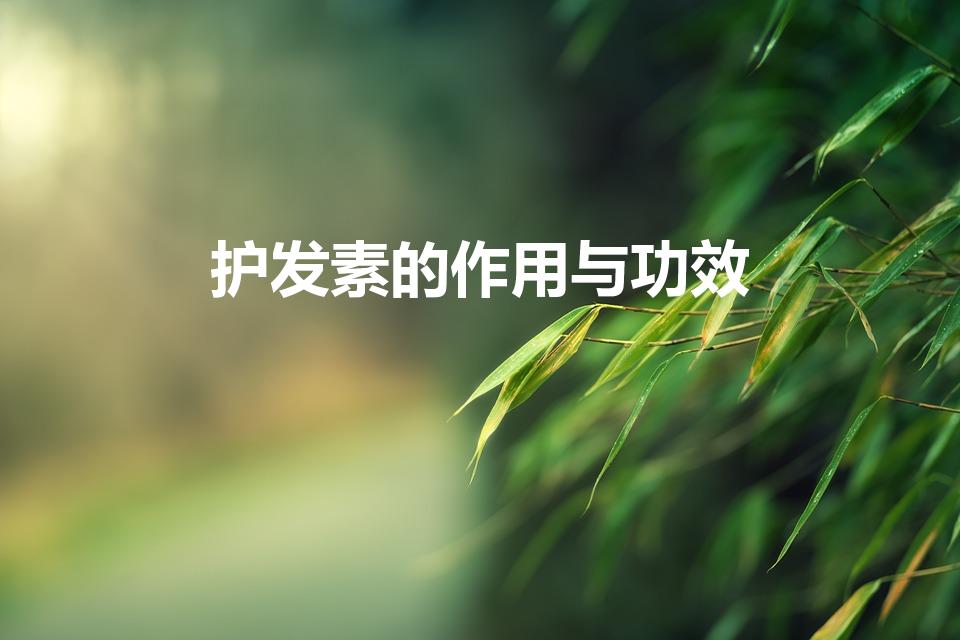 护发素的作用与功效（护发素的作用和用法）