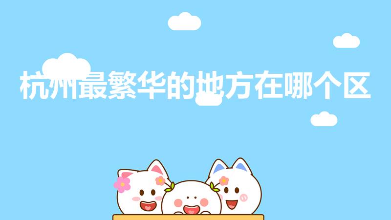杭州最繁华的地方在哪个区（杭州市最繁华是哪个区）