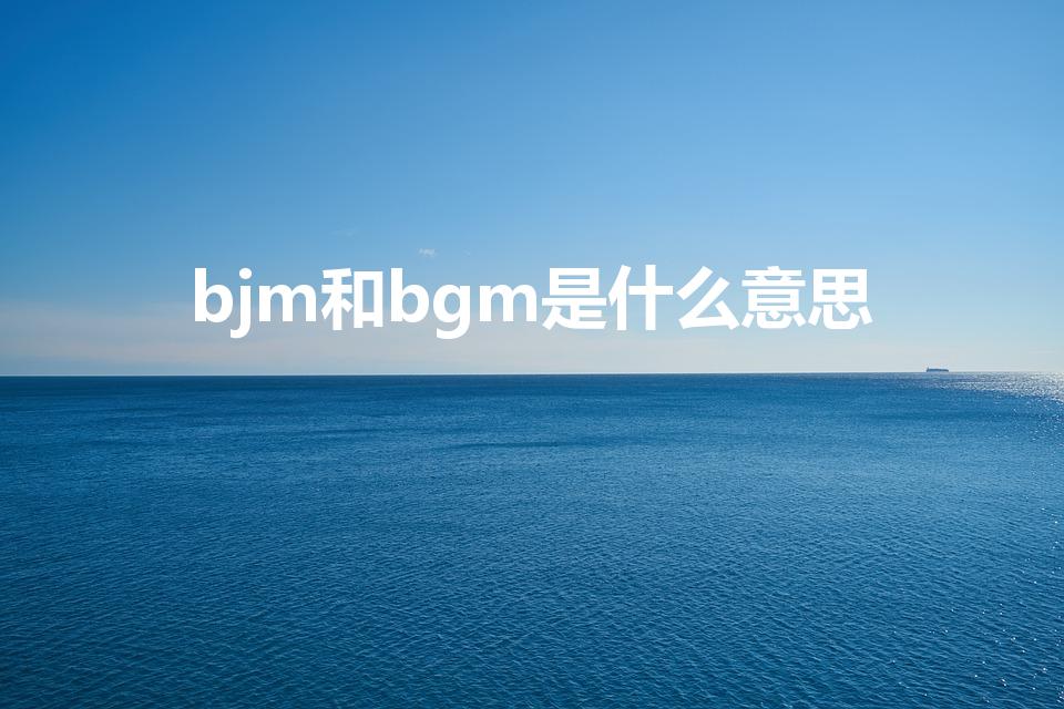 bjm和bgm是什么意思（bgm什么意思中文）